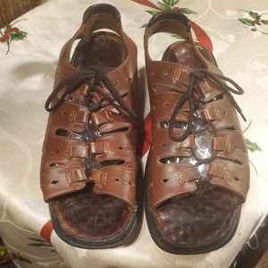 Josef Seibel Women’s Size 39 Brown Leather Gladiator Style Sandal